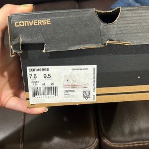 White converse leather